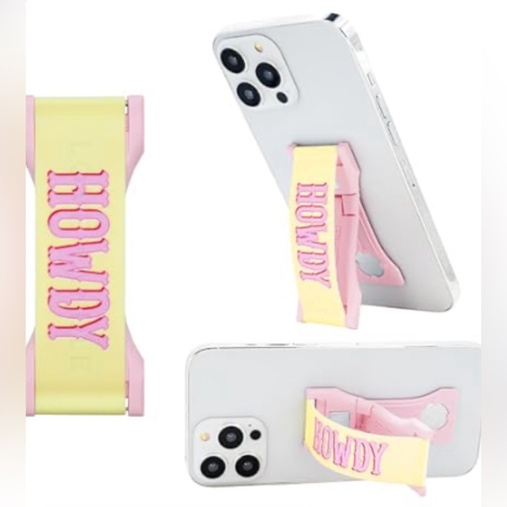 PRO Magnetic Phone Grip - Pink and Yellow - Picture 2 of 2